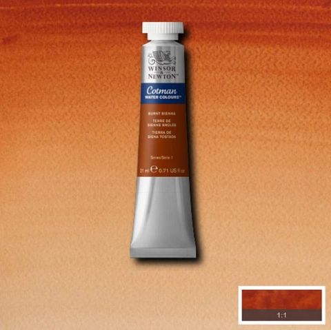 W&N COTMAN W/C 21ML BURNT SIENNA