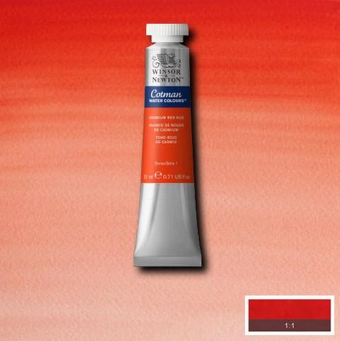 W&N COTMAN W/C 21ML CADMIUM RED HUE