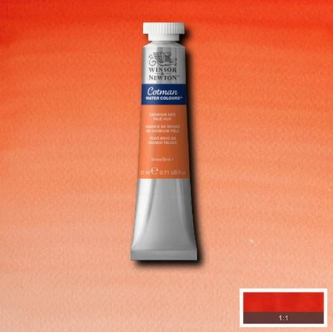 W&N COTMAN W/C 21ML CADMIUM RED PALE HUE