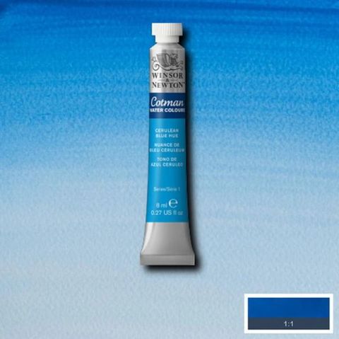 W&N COTMAN W/C 8ML CERULEAN BLUE HUE