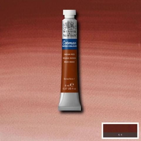 W&N COTMAN W/C 8ML INDIAN RED