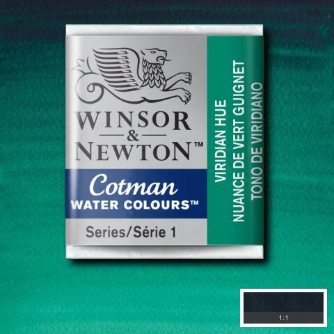 W&N COTMAN HALF PAN VIRIDIAN HUE