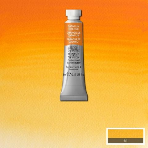 W&N PROFESSIONAL W/C 5ML S4 CADMIUM ORANGE