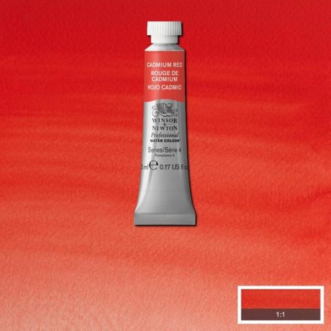 W&N PROFESSIONAL W/C 5ML S4 CADMIUM RED