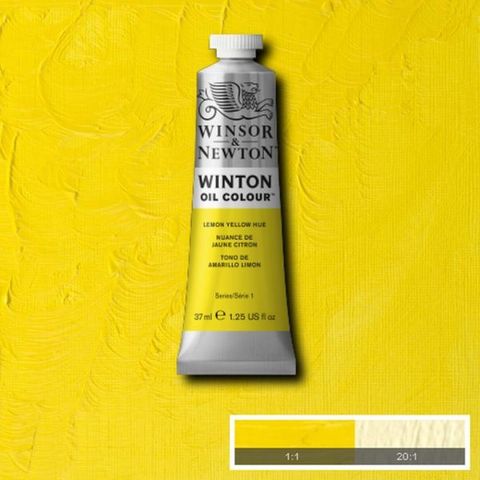 W&N WINTON OIL 37ML LEMON YELLOW HUE