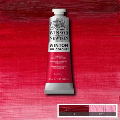 W&N WINTON OIL 37ML PERMANENT ALIZARIN CRIMSON