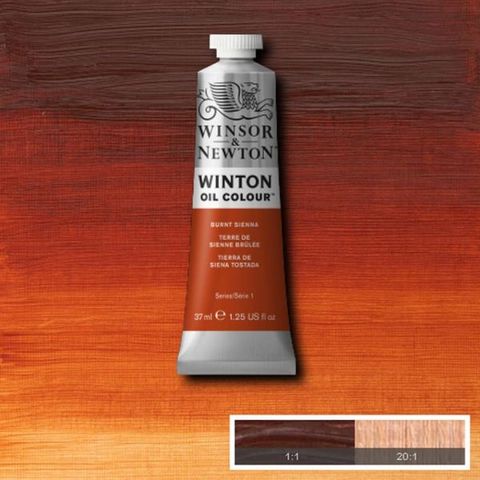 W&N WINTON OIL 37ML BURNT SIENNA