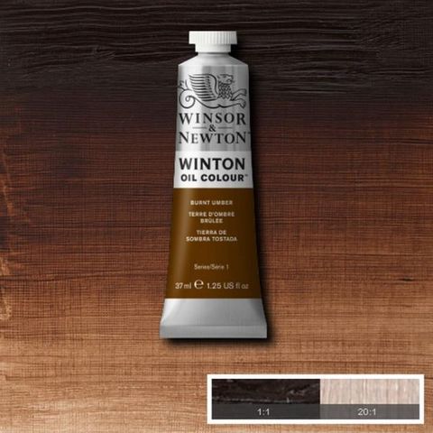 W&N WINTON OIL 37ML BURNT UMBER