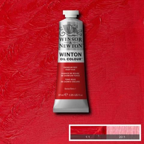 W&N WINTON OIL 37ML CADMIUM RED DEEP HUE