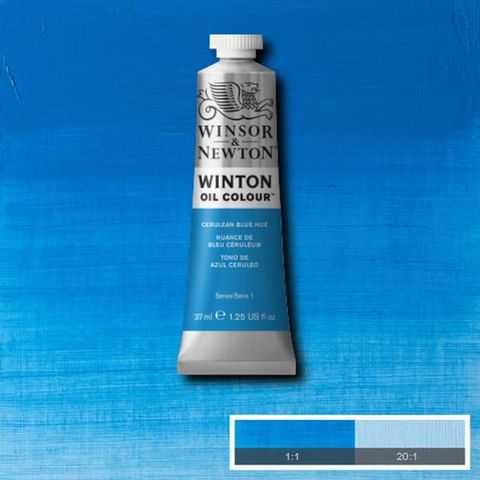 W&N WINTON OIL 37ML CERULEAN BLUE HUE