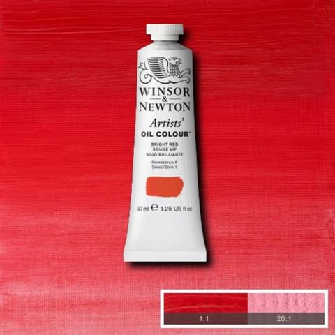 W&N ARTISTS OIL 37ML BRIGHT RED S1