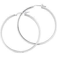 HOOP EARRING 1" SILVER PLATED (10 PAIRS)