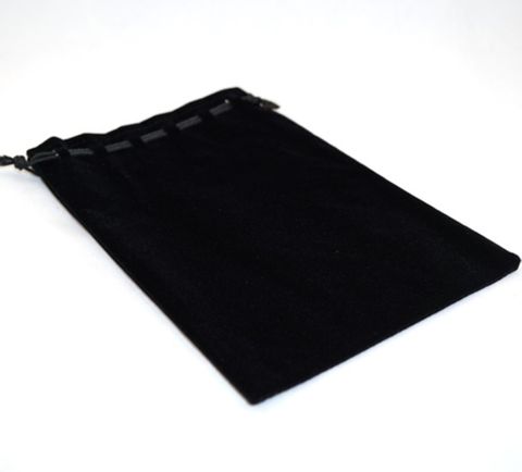 VELVET POUCH XXL"GREENSTONE" BLACK/BLACK 140X195MM