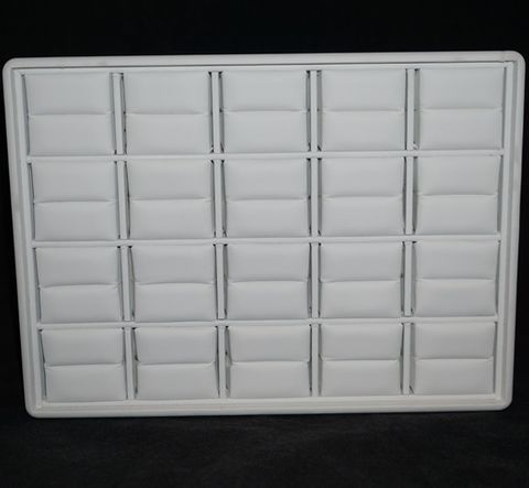 RING TRAY WHITE 20 PADS WHITE VINYL