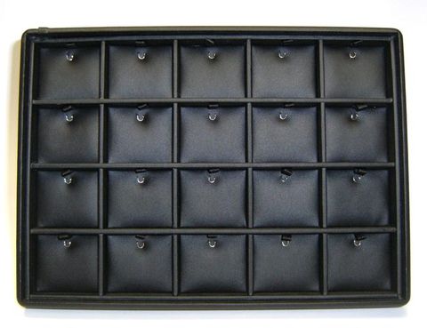 PENDANT TRAY BLACK 20 CLIPS BLACK VINYL