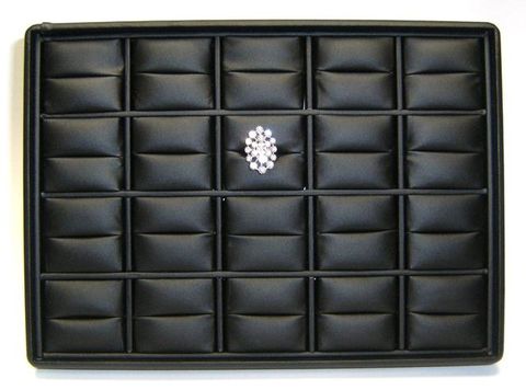 RING TRAY BLACK 20 PADS BLACK VINYL