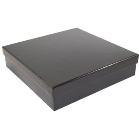 SDN3O-NECKLACE/MULTI BOX BLK LEATHERETTE CARDBOARD
