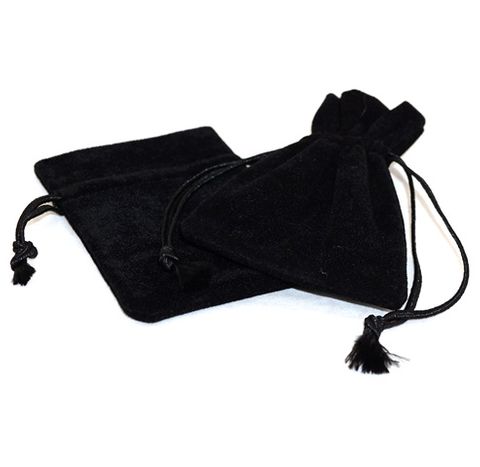 DELUXE PARTITION POUCH BLACK SUEDE MEDIUM