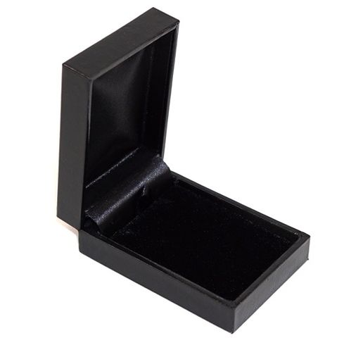 SDSP-PENDANT BOX BLK LEATHERETTE BLK VELVET PAD