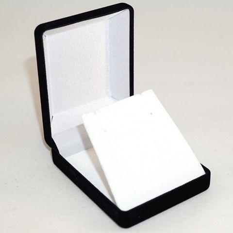 SSP1 - PENDANT BOX BLACK FLOCK WHITE FLAP