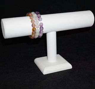 BANGLE STAND T-BAR WHITE VINYL