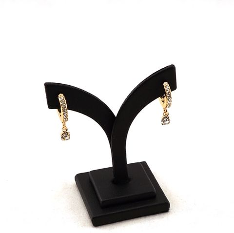 EARRING STAND "Y" SHAPE BLACK VINYL SMALL