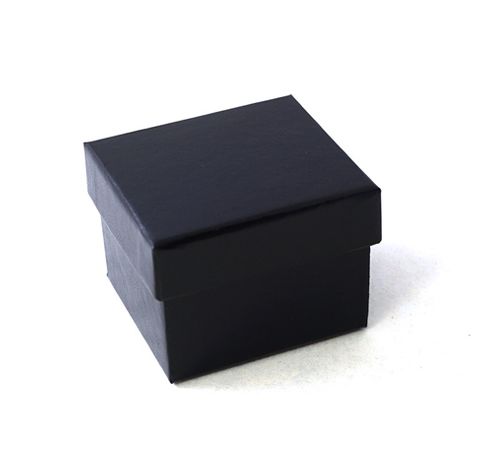 SDRO - RING BOX BLACK LEATHERETTE CARDBOARD