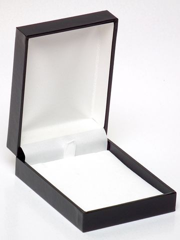 SC17-PENDANT BOX BLACK LEATHERETTE WHITE VINYL PAD