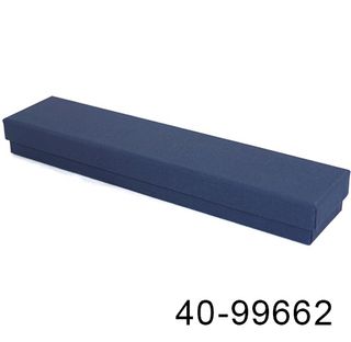 CBLB - LONG BRACELET BOX NAVY CARDBOARD WHITE PAD