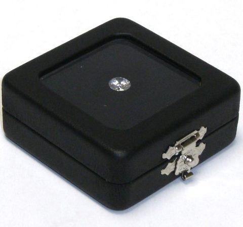 DIAMOND/GEM DISPLAY BOX BLACK/WHITE INSERT SMALL