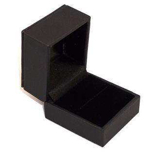 IMR-RING BOX BLK IMIT LEATHER BLK VELV PAD