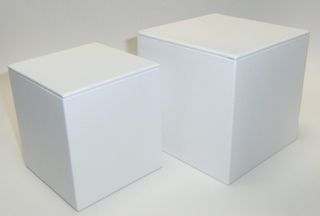 Display Cube White Vinyl Medium