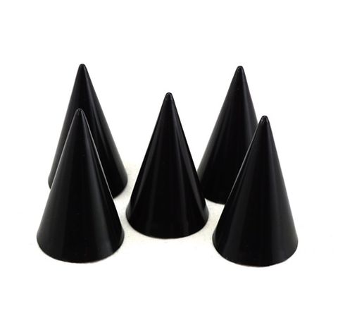 SMALL CONE RING STAND BLACK (5 PACK)