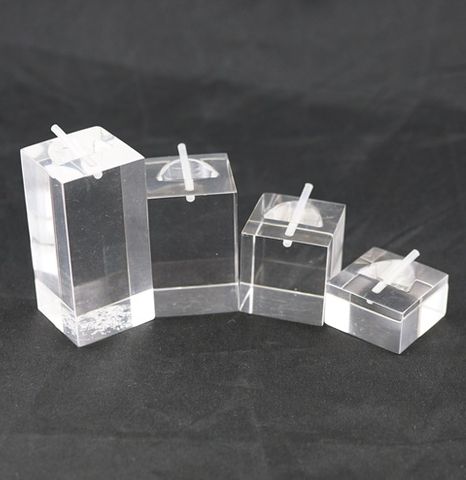 4 SQUARE RING STAND CLEAR PERSPEX