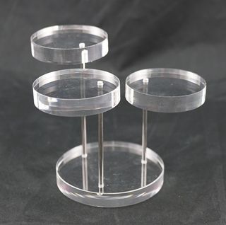 3 STEP ROUND DISPLAY STAND CLEAR
