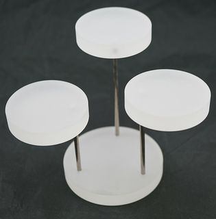 3 STEP ROUND DISPLAY STAND FROSTED