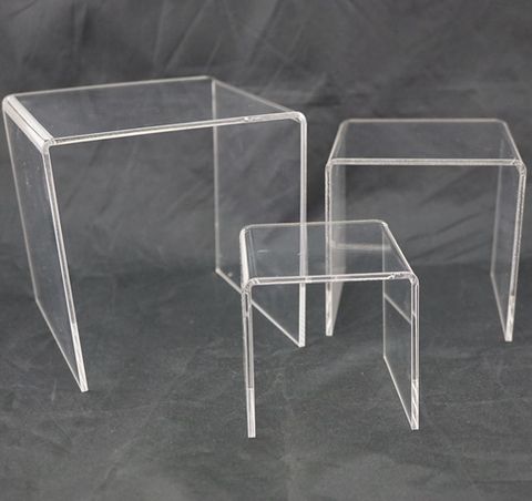 3 STEP DISPLAY STAND CLEAR (3 PCS)