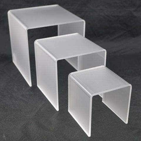 3 STEP DISPLAY STAND FROSTED (3 PCS)