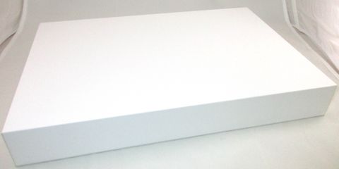 DISPLAY PLATFORM XL RECT WHT VINYL (25x37.5x5CM)