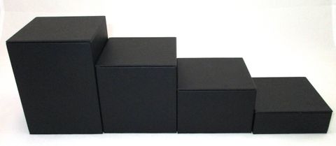 DISPLAY SET SQUARE 4 PIECE STEPS BLACK VINYL