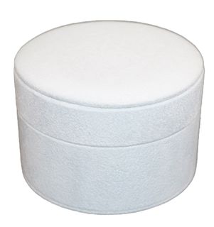 DELUXE ROUND MULTI BOX WHITE SUEDE