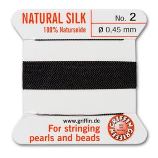 Silk Thread #2 Black 0.45mm (2m)