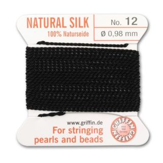 Silk Thread #12 Black 0.98mm (2m)