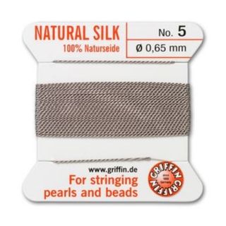 Silk Thread #5 Grey 0.65mm (2m)