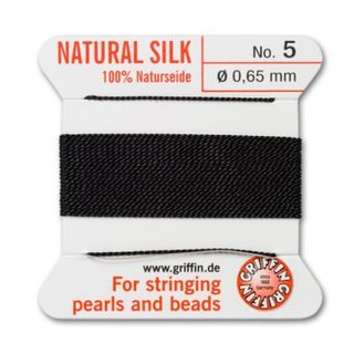 Silk Thread #5 Black 0.65mm (2m)