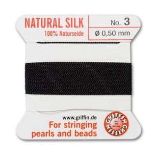 Silk Thread #3 Black 0.50mm (2m)