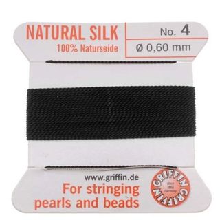 Silk Thread #4 Black 0.60mm (2m)