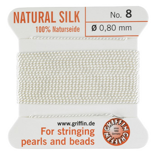 Silk Thread #8 White 0.80mm (2m)