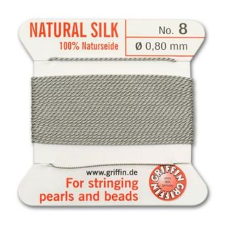 Silk Thread #8 Grey 0.80mm (2m)