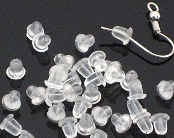 Clear Rubber Stopper for Ear Wire